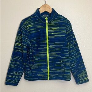 Eddie Bauer Blue Green Fleece Zip Up Jacket